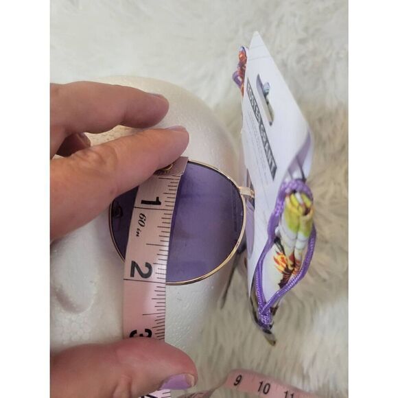 Foster Grant NEW WOMENS GOLD FRAME SUNGLASSES with Purple Lenses and Pineapple P - Picture 3 of 7